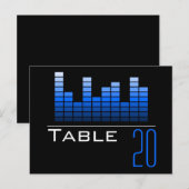 Carte Postale Numéro de tableau de l'analyseur de spectre bleu C (Devant / Derrière)