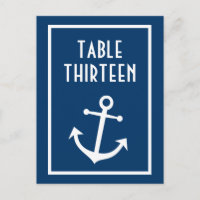 Numéro de tableau de l'Ancre de bateau (bleu foncé