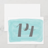 Carte postale Numéro de tableau de l'aquarelle tur (Devant / Derrière)