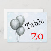 Carte postale Numéro de tableau des ballons (Devant / Derrière)