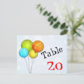 Carte postale Numéro de tableau des ballons (Debout devant)