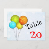 Carte postale Numéro de tableau des ballons (Devant / Derrière)