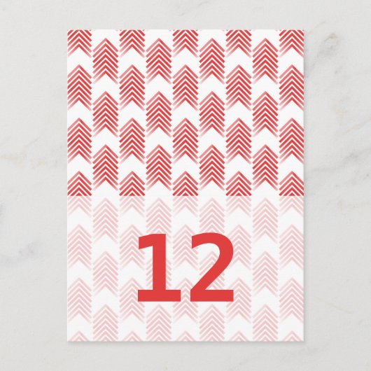 Carte postale Numéro de tableau des flèches tripar (Devant)