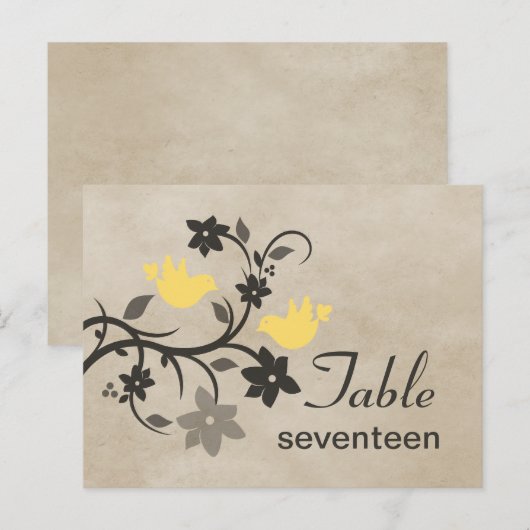 Carte postale Numéro de tableau des Lovebirds de f (Devant / Derrière)