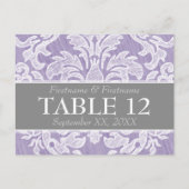 Carte Postale Numéro de tableau du Mariage de modèle Damas moder (Devant)