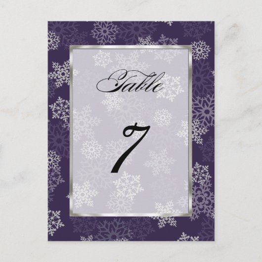 Carte Postale Numéro de tableau Flammes blanches d'aubergine (Devant)