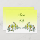 Carte Postale Numéro de tableau Floral Jaune (Devant / Derrière)