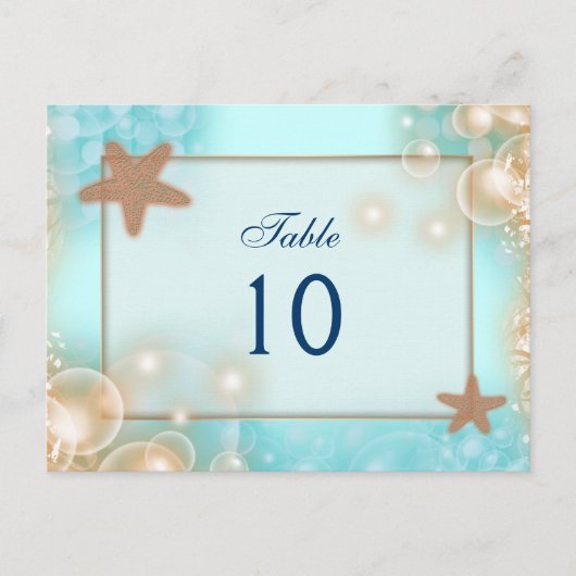 Carte Postale NUMÉRO DE TABLEAU mariage de la tangerine bleue (Devant)