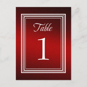 Carte Postale Numéro de tableau Red Shimmer