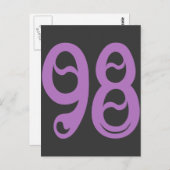 CARTE POSTALE NUMÉRO DÉCORATIF 98 (Devant / Derrière)