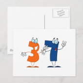 Carte Postale Numéro heureux 37 (Devant / Derrière)