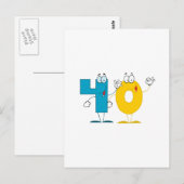 Carte Postale Numéro heureux 40 (Devant / Derrière)