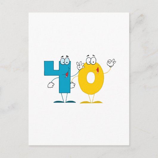 Carte Postale Numéro heureux 40 (Devant)