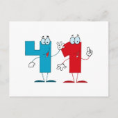 Carte Postale Numéro heureux 41 (Devant)