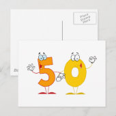 Carte Postale Numéro heureux 50 (Devant / Derrière)