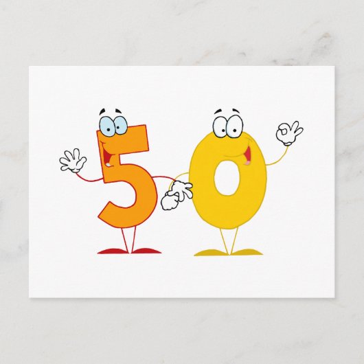 Carte Postale Numéro heureux 50 (Devant)