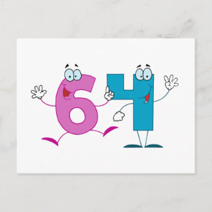 Carte Postale Numéro heureux 64