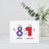 Carte Postale Numéro heureux 81 (Debout devant)