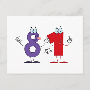Carte Postale Numéro heureux 81