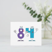 Carte Postale Numéro heureux 84 (Debout devant)