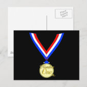 Carte Postale Numéro un médaillé d'or or (Devant / Derrière)