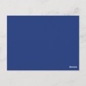 Carte Postale Numéros de tableau à rayures (bleu marine / blanc) (Dos)