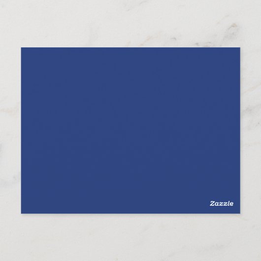 Carte Postale Numéros de tableau à rayures (bleu marine / blanc) (Dos)