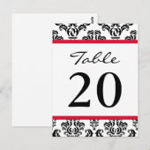 Carte Postale Numéros de tableau Damas (Noir / Rouge / Blanc) (Devant / Derrière)