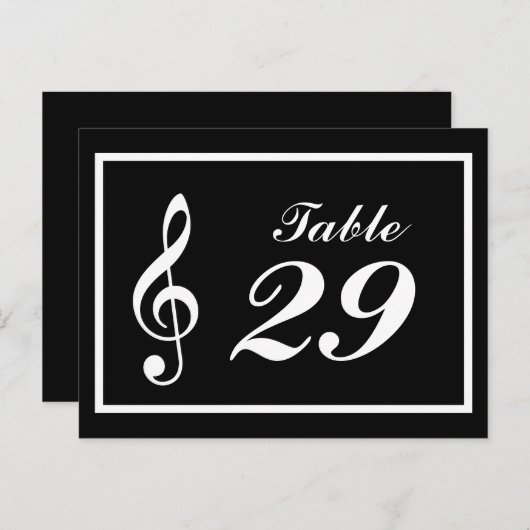 Carte Postale Numéros de tableau de notes musicales (noir / blan (Devant / Derrière)