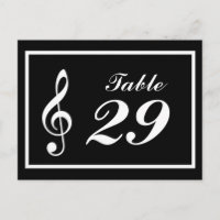 Numéros de tableau de notes musicales (noir / blan