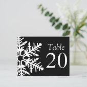 Carte Postale Numéros de tableau Jumbo Snowflake (noir / blanc) (Debout devant)