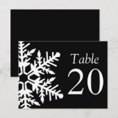 Carte Postale Numéros de tableau Jumbo Snowflake (noir / blanc) (Devant / Derrière)