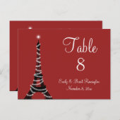 Carte Postale Numéros de tableau Paris Lights (Devant / Derrière)