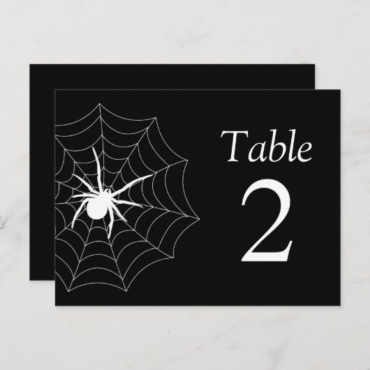 Carte Postale Numéros de tableau Spiderweb (noir / blanc) (Devant / Derrière)