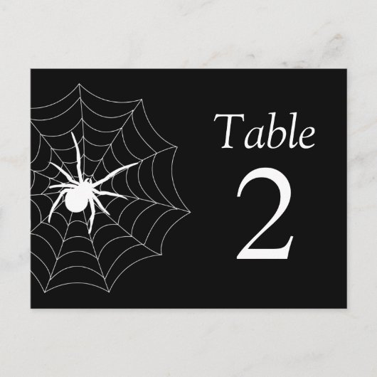 Carte Postale Numéros de tableau Spiderweb (noir / blanc) (Devant)