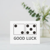 Carte Postale Numéros DICE pips 5 & 2 + vos idées (Debout devant)