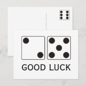 Carte Postale Numéros DICE pips 5 & 2 + vos idées (Devant / Derrière)