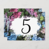 Carte Postale Numéros du tableau de cadres de fleurs d'Hydrangea (Devant / Derrière)