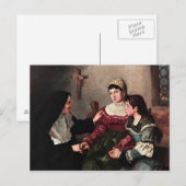 Carte Postale Nun donnant confort (Devant / Derrière)