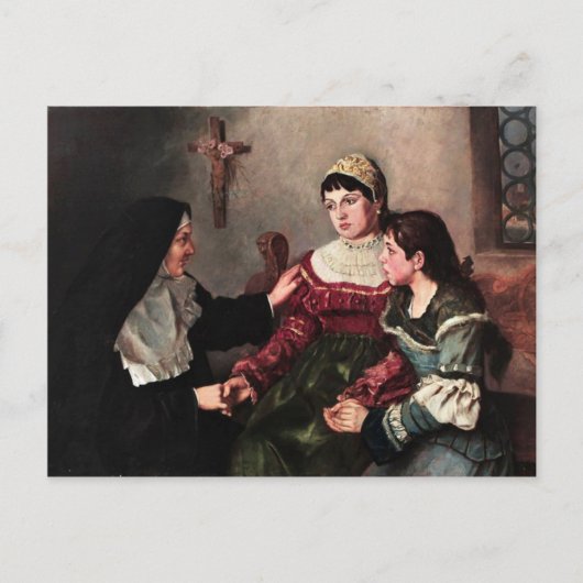 Carte Postale Nun donnant confort (Devant)