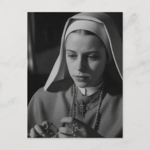 Carte Postale Nun en noir et blanc