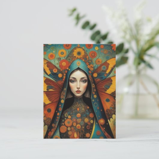 Carte Postale Nun papillon (Debout devant)