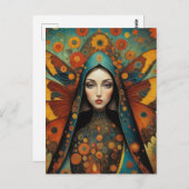 Carte Postale Nun papillon (Devant / Derrière)