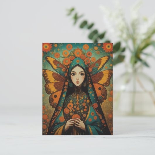 Carte Postale Nun papillon (Debout devant)