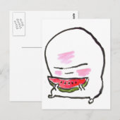 Carte Postale nuppera kun mange la pastèque (Devant / Derrière)