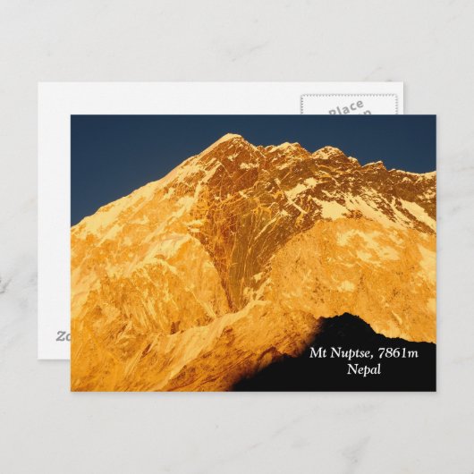Carte Postale Nuptse Alpenglow (Devant / Derrière)