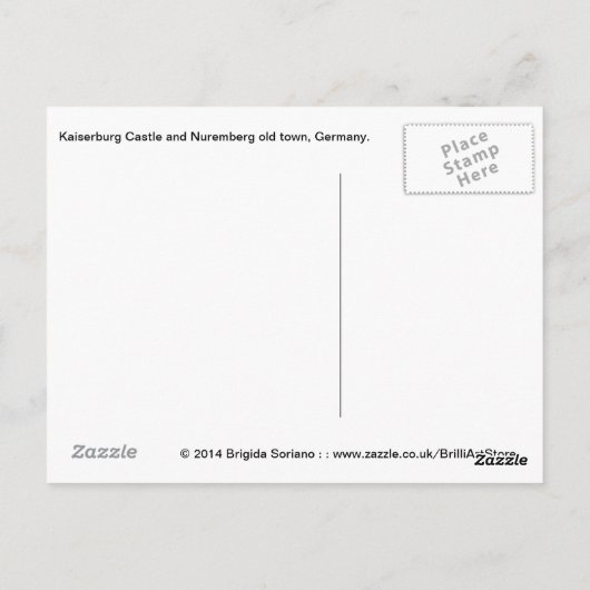 Carte postale Nuremberg (Dos)