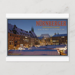 Carte Postale Nürnberg Christgentilesmarkt à la nuit