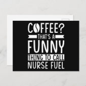 Carte Postale Nurse Coffee (Devant / Derrière)