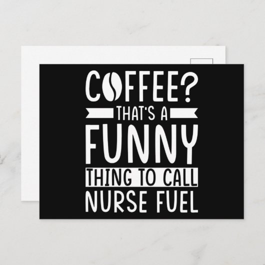 Carte Postale Nurse Coffee (Devant / Derrière)